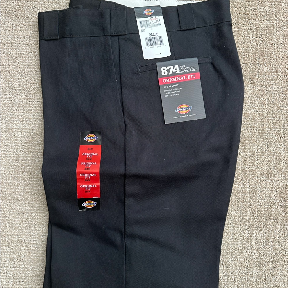 Dickies Black 874 Original Fit Work Pants - Picture 1 of 3